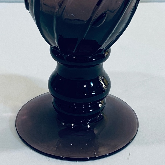 🌟HP🌟VTG 1960-70s Set of 2 Amethyst Glass Goblets Made in USA - Picture 4 of 5